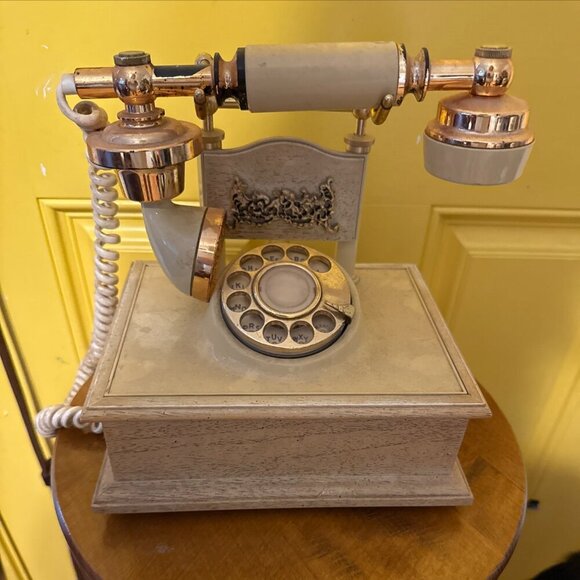 French Victorian Rotary Vintage Telephone Decorative Untested - Picture 1 of 7